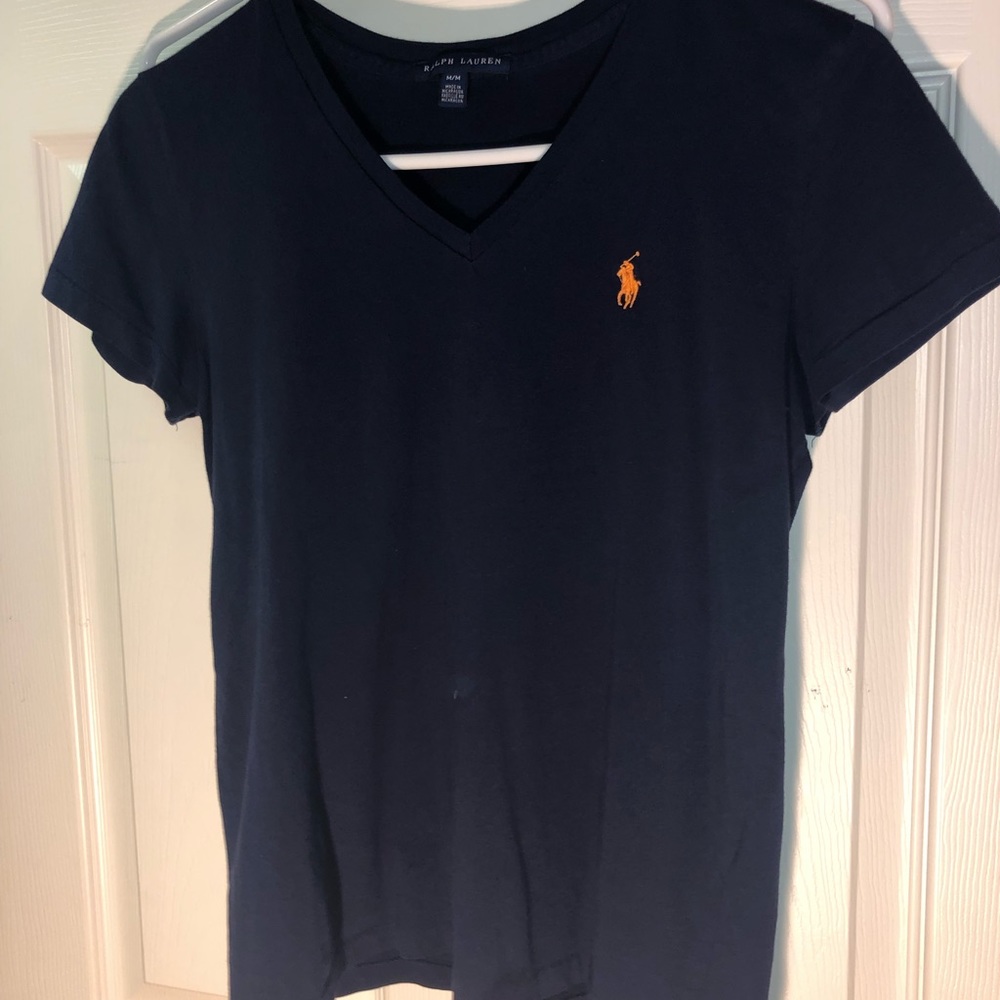 navy polo ralph lauren v-neck t-shirt